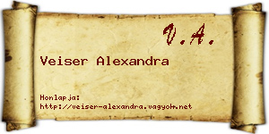 Veiser Alexandra névjegykártya